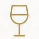 Wine glass icon for bar sinks