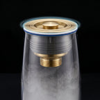 LST008-GD gold sink drain stopper with sealing gasket