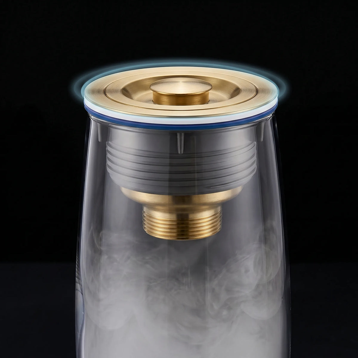 LST008-GD gold sink drain stopper with sealing gasket