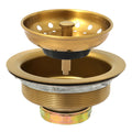 Gold SP13 kitchen sink drain assembly with removable basket strainer