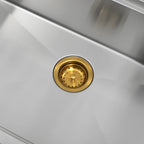 3-1/2 in. Gold Kitchen Sink Drain with Basket Strainer