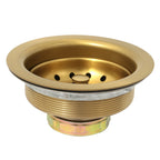 3-1/2 in. Gold Kitchen Sink Drain with Basket Strainer