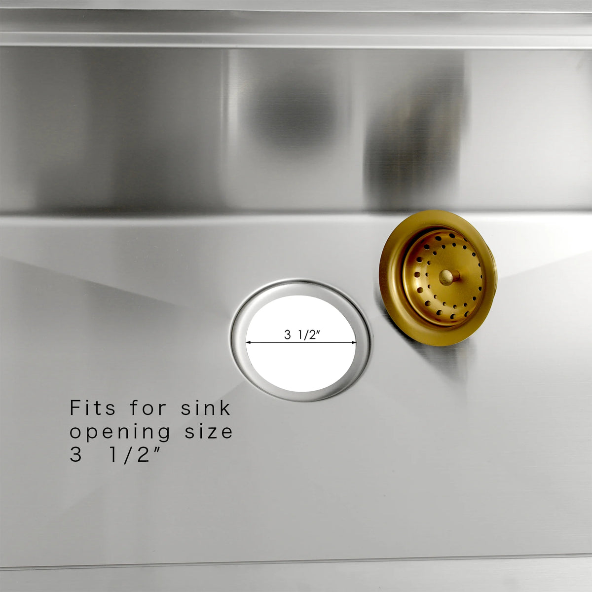 Gold SP13 kitchen sink drain for a standard 3-1/2 inch sink opening