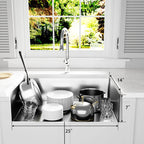 LQS TX2716S deep single bowl sink with 25 x 14 x 7 inch interior dimensions
